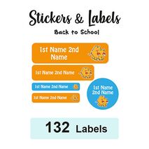 Back to School Pack Labels Camel Boy - Pack of 132