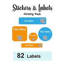 Nursery Pack Labels Elephant Boy - Pack of 82