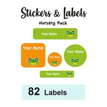 Nursery Pack Labels Frog - Pack of 82