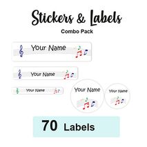 Sticker Combo Pack Labels Music - Pack of 70