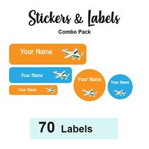 Sticker Combo Pack Labels Plane - Pack of 70