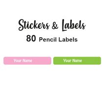 Pencil Labels 80 pc Pencil Labels