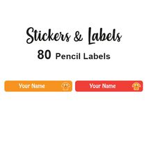 Pencil Labels 80 pc Boris