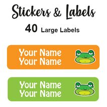 Large Labels 40pc Frog - perfect for books and bags