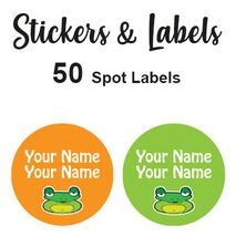 Spot Labels 50pc - Frog
