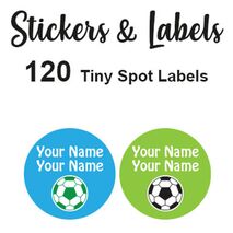 Tiny Spot Labels 120 pc - Soccer