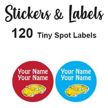Tiny Spot Labels 120 pc - Sport Car
