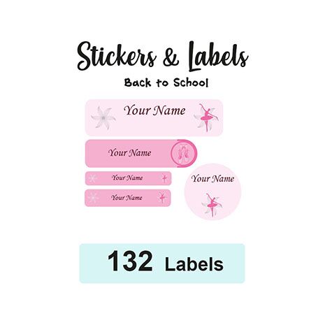 Back to School Pack Labels Ballet - Pack of 132