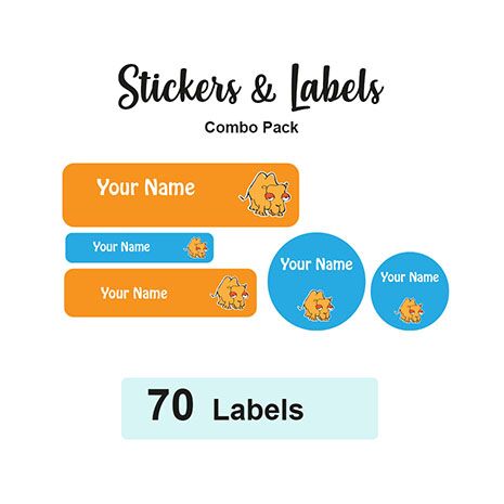 Sticker Combo Pack Labels Camel Boy - Pack of 70