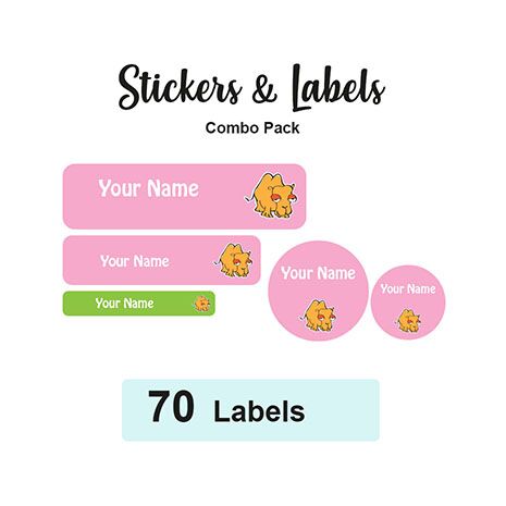 Sticker Combo Pack Labels Camel Girl - Pack of 70