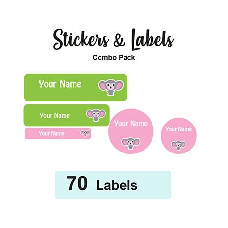 Sticker Combo Pack Labels Jacky - Pack of 70