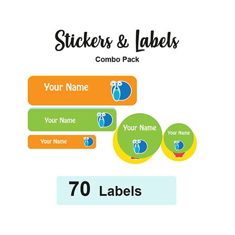 Sticker Combo Pack Labels John - Pack of 70