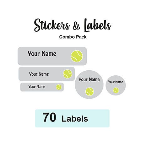 Sticker Combo Pack Labels Tennis - Pack of 70