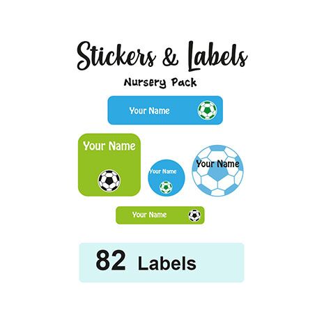 Nursery Pack Labels Soccer - Pack of 82