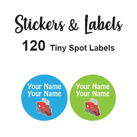 Tiny Spot Labels 120 pc - Fire Engine