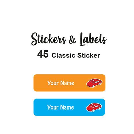 Classic Stickers 45 pc Red Sport Car