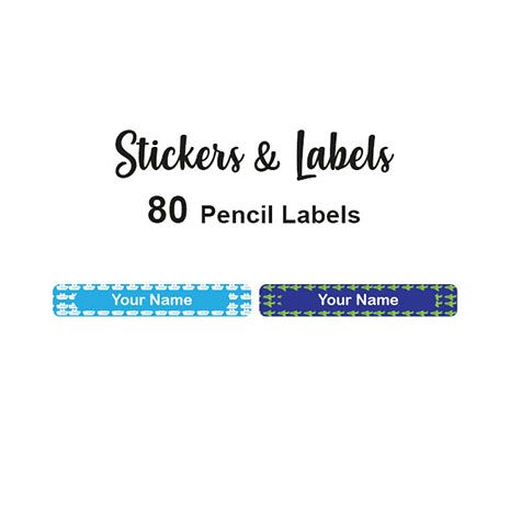 Pencil Labels 80 pc Transport