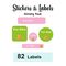 Nursery Pack Labels Camel Girl - Pack of 82