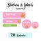 Sticker Combo Pack Labels Camel Girl - Pack of 70