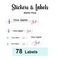 Starter Pack Labels Music - Pack of 78