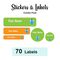 Sticker Combo Pack Labels Nick - Pack of 70