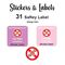 Allergy Alert Labels 31 pc - Allergy Alert Labels