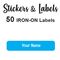 Iron-On Labels 50 pc - Blue