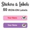 Iron-On Labels 50 pc - Panda Girl