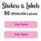 Iron-On Labels 50 pc - Pink