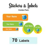 Sticker Combo Pack Labels John - Pack of 70