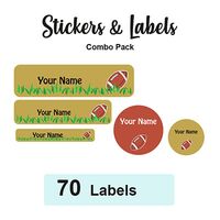 Sticker Combo Pack Labels Rugby - Pack of 70