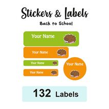 Back to School Pack Labels Hedgehog - Pack of 132