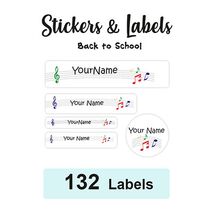 Back to School Pack Labels Music - Pack of 132