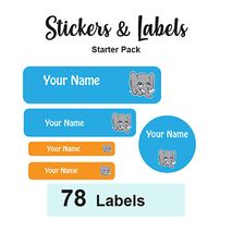 Starter Pack Labels Elephant Boy - Pack of 78