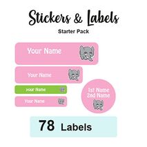 Starter Pack Labels Elephant Girl - Pack of 78