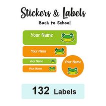 Back to School Pack Labels Frog - Pack of 132