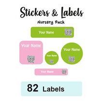 Nursery Pack Labels Elephant Girl - Pack of 82