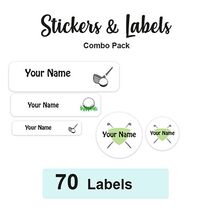 Sticker Combo Pack Labels Golf - Pack of 70