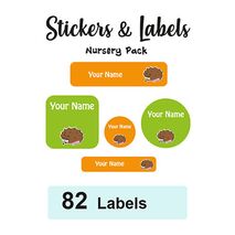 Nursery Pack Labels Hedgehog - Pack of 82