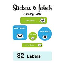 Nursery Pack Labels Panda - Pack of 82