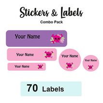Sticker Combo Pack Labels Skull - Pack of 70