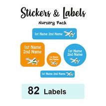 Nursery Pack Labels Plane - Pack of 82