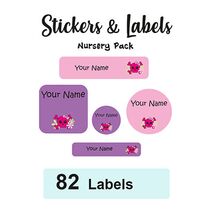 Nursery Pack Labels Skull - Pack of 82