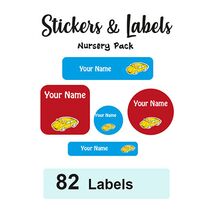Nursery Pack Labels Sport Car - Pack of 82