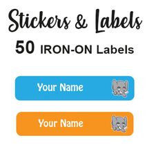 Iron-On Labels 50 pc - Elephant Boy