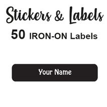 Iron-On Labels 50 pc - Black