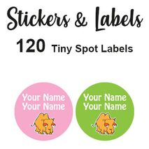 Tiny Spot Labels 120 pc - Camel Girl
