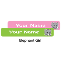 Twins Pack Labels  Elephant Girl  - Pack of 78