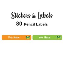 Pencil Labels 80 pc Frog