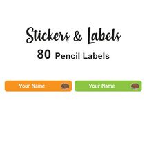 Pencil Labels 80 pc Hedgehog
